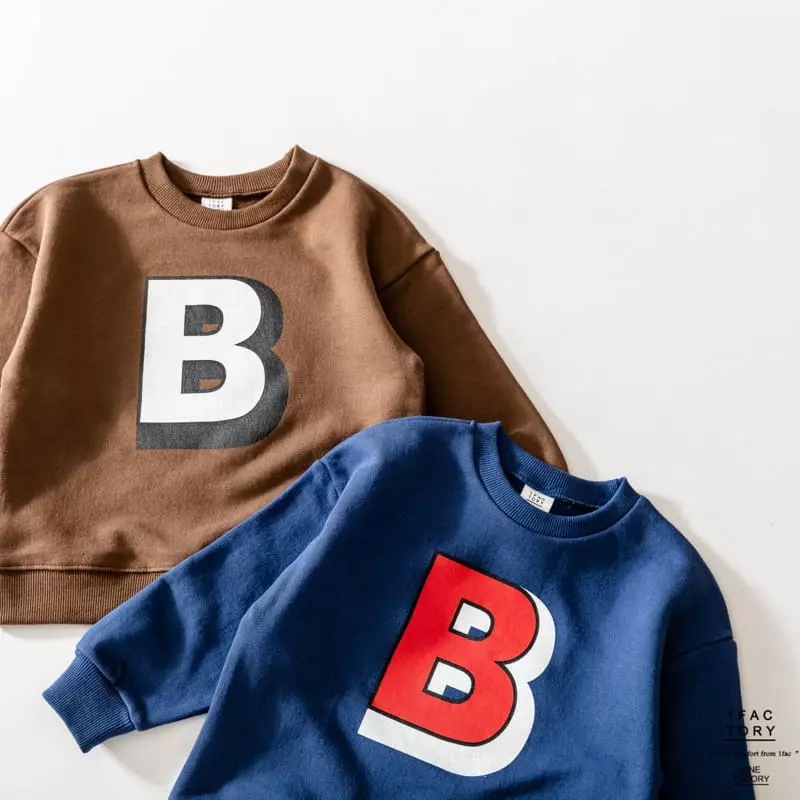 1 Fac - Korean Children Fashion - #Kfashion4kids - B Logo Sweatshirt - 8