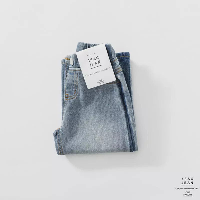 1 Fac - Korean Children Fashion - #kidzfashiontrend - Side Wide Jeans - 4
