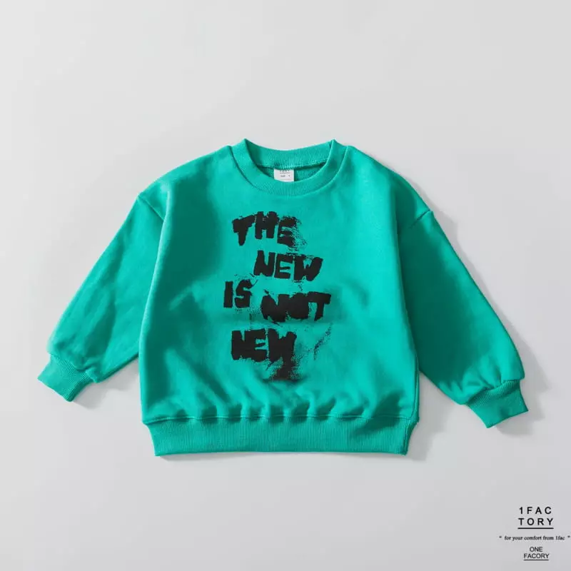 1 Fac - Korean Children Fashion - #Kfashion4kids - Painting Lettering Sweatshirt - 3