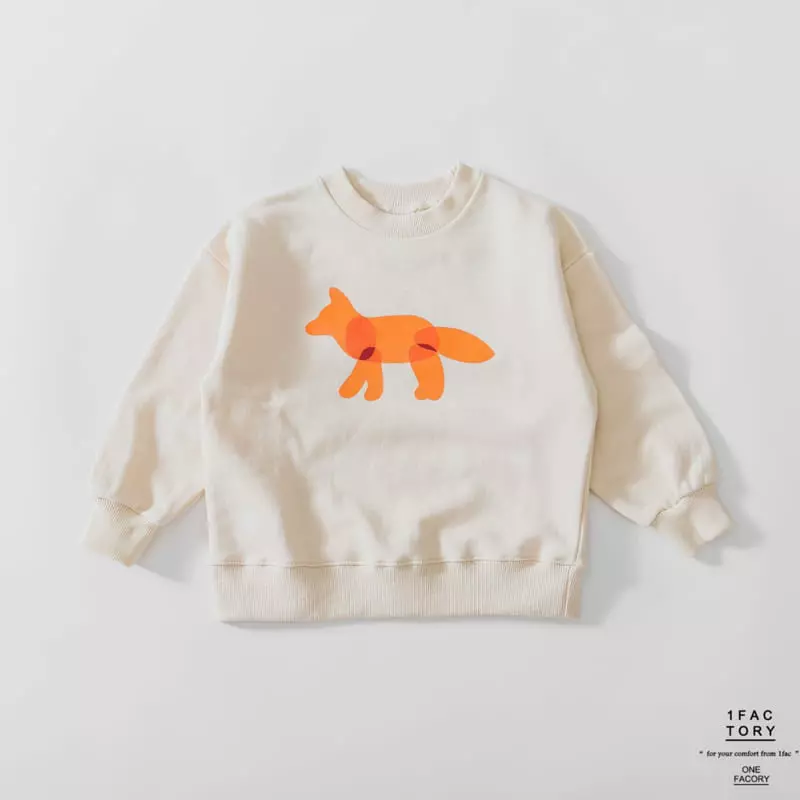 1 Fac - Korean Children Fashion - #Kfashion4kids - Orange Fox Sweatshirt - 2