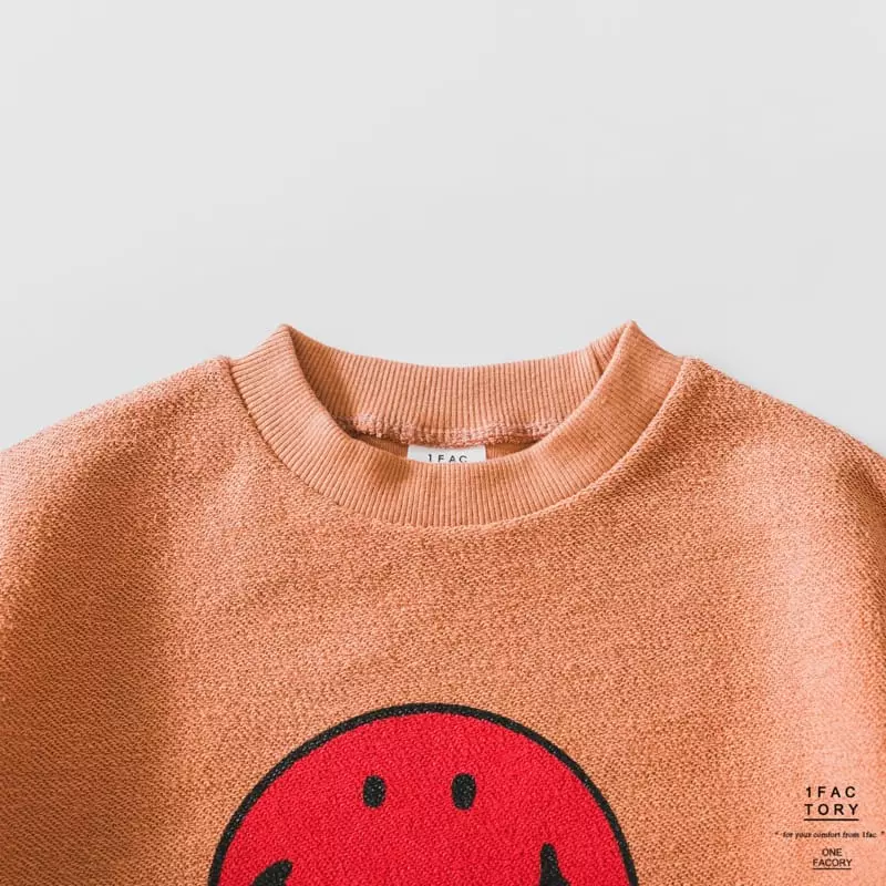 1 Fac - Korean Children Fashion - #stylishchildhood - Red Smile Sweatshirt - 4