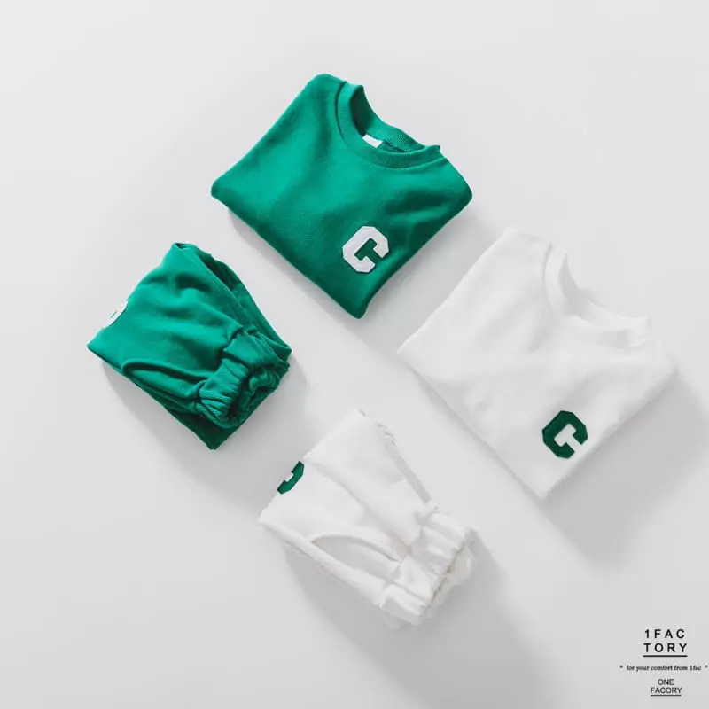 1 Fac - Korean Children Fashion - #childrensboutique - C Logo Top Bottom Set - 12
