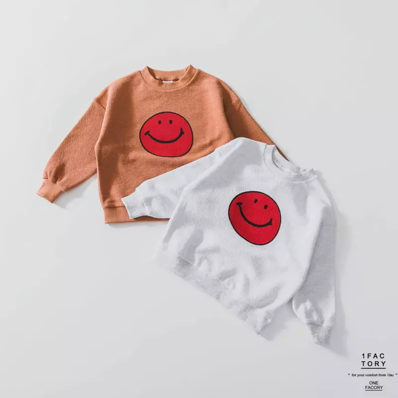 1 Fac - Korean Children Fashion - #discoveringself - Red Smile Sweatshirt - 7