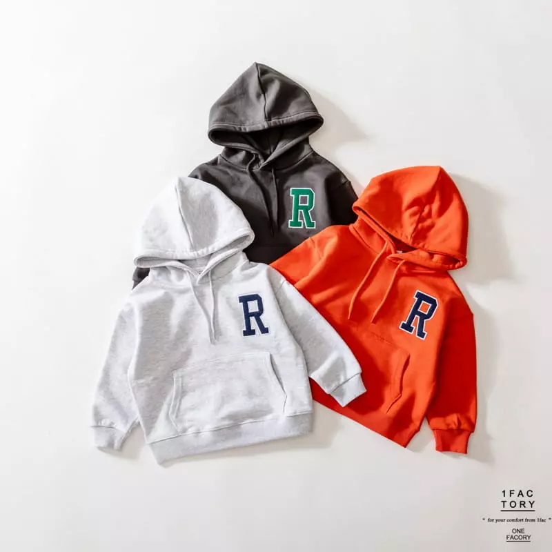 1 Fac - Korean Children Fashion - #discoveringself - R Logo Hoody - 12