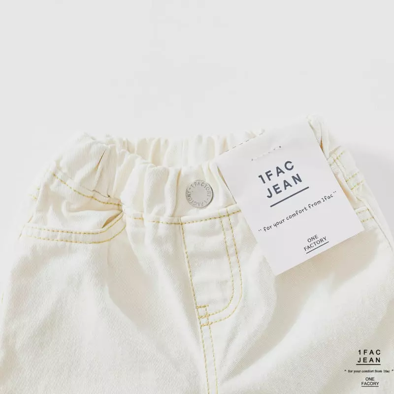 1 Fac - Korean Children Fashion - #designkidswear - Gold Stitch Washj Pants - 4
