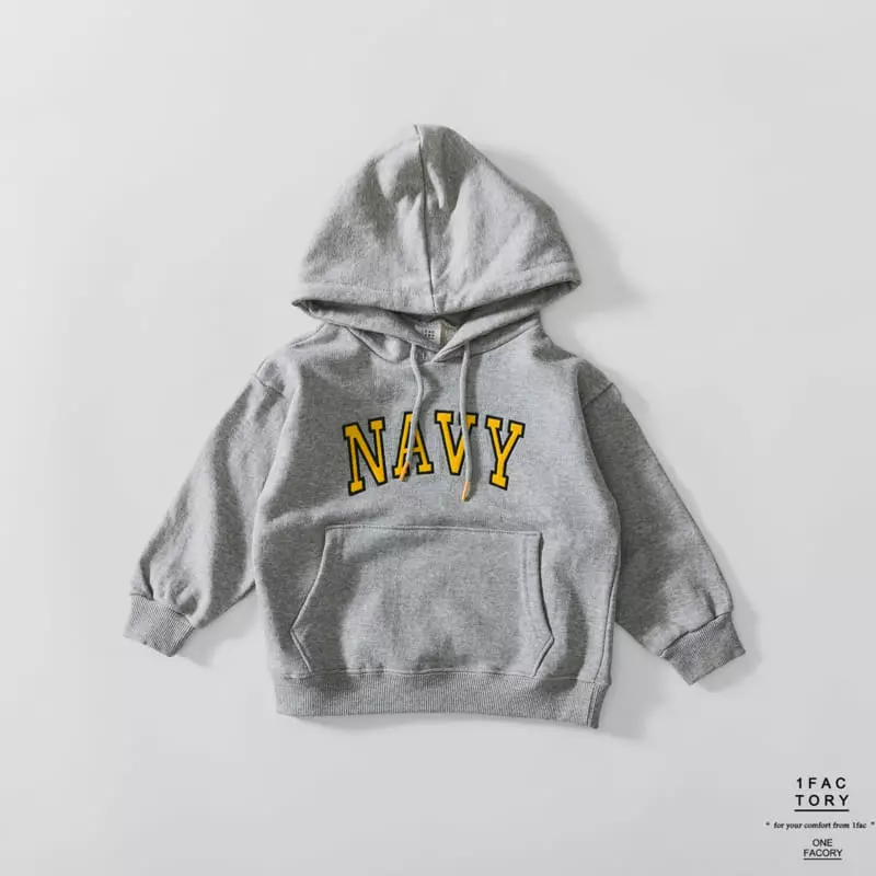 1 Fac - Korean Children Fashion - #fashionkids - NAVY Hoody - 2