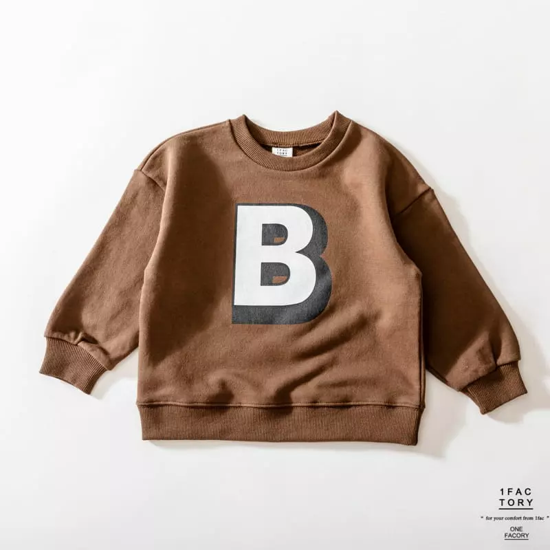 1 Fac - Korean Children Fashion - #discoveringself - B Logo Sweatshirt - 4