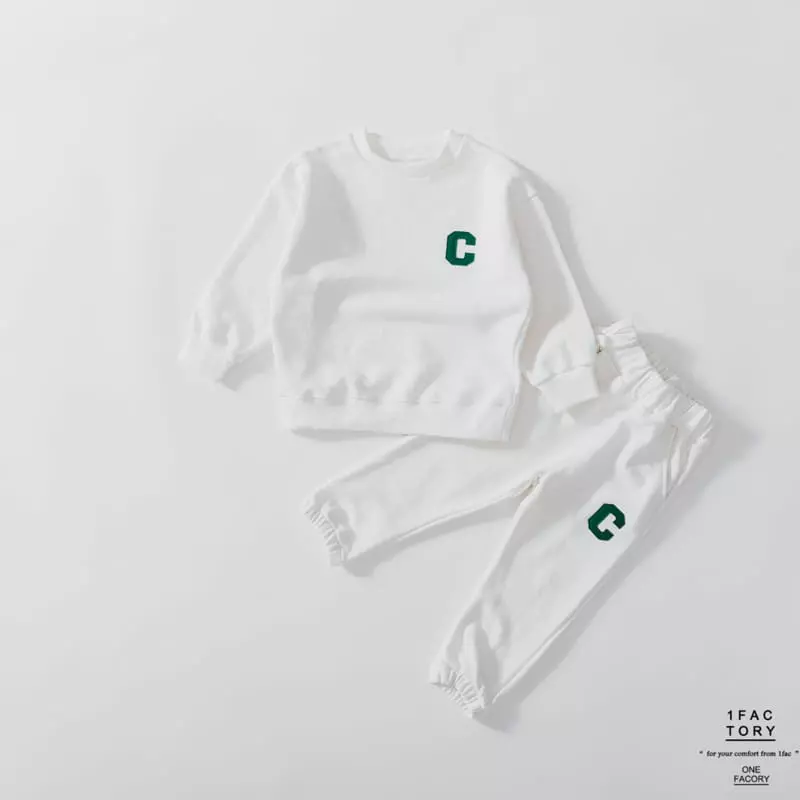 1 Fac - Korean Children Fashion - #kidsshorts - C Logo Top Bottom Set - 2