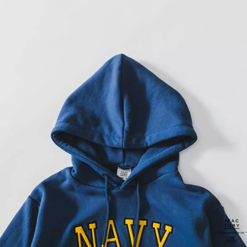 1 Fac - Korean Children Fashion - #kidsshorts - NAVY Hoody - 4