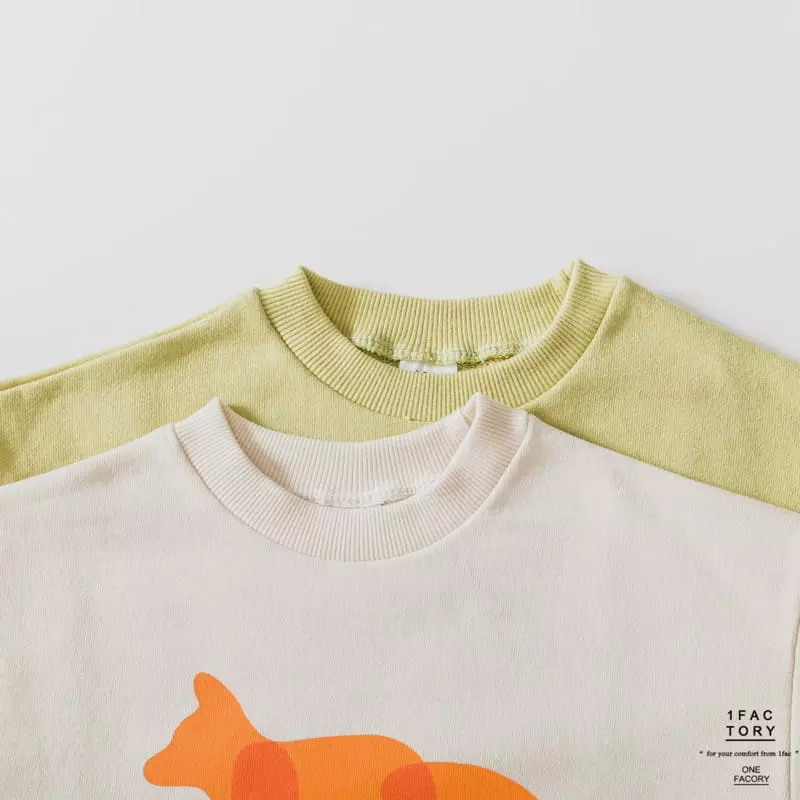 1 Fac - Korean Children Fashion - #kidzfashiontrend - Orange Fox Sweatshirt