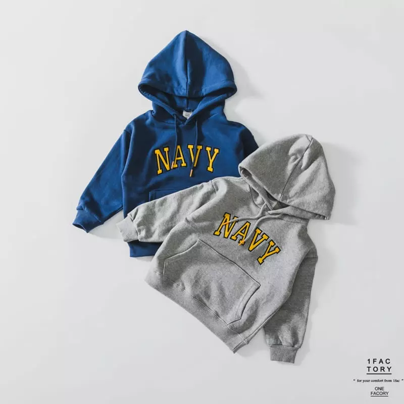 1 Fac - Korean Children Fashion - #littlefashionista - NAVY Hoody - 7
