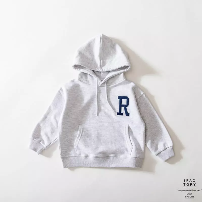 1 Fac - Korean Children Fashion - #littlefashionista - R Logo Hoody - 2