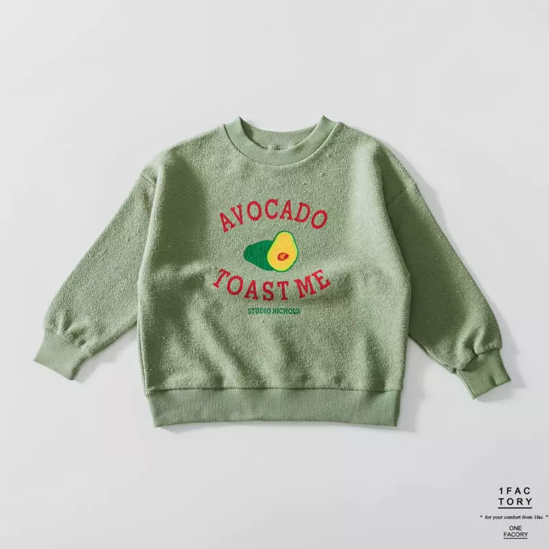 1 Fac - Korean Children Fashion - #magicofchildhood - Avocado Sweatshirt - 4