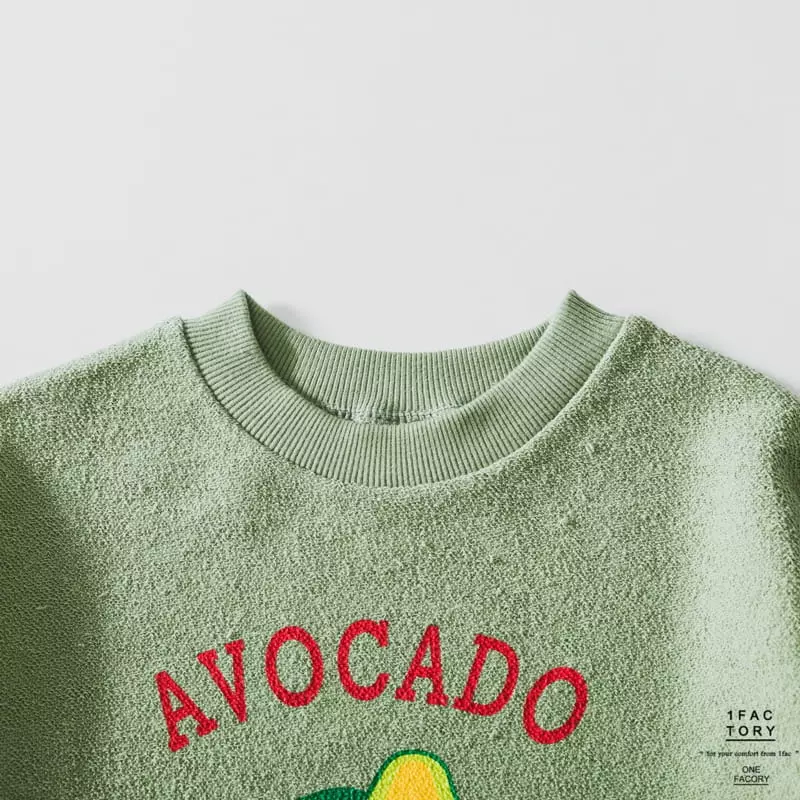 1 Fac - Korean Children Fashion - #prettylittlegirls - Avocado Sweatshirt - 5