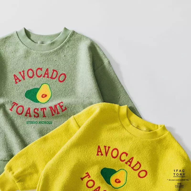 1 Fac - Korean Children Fashion - #stylishchildhood - Avocado Sweatshirt - 8