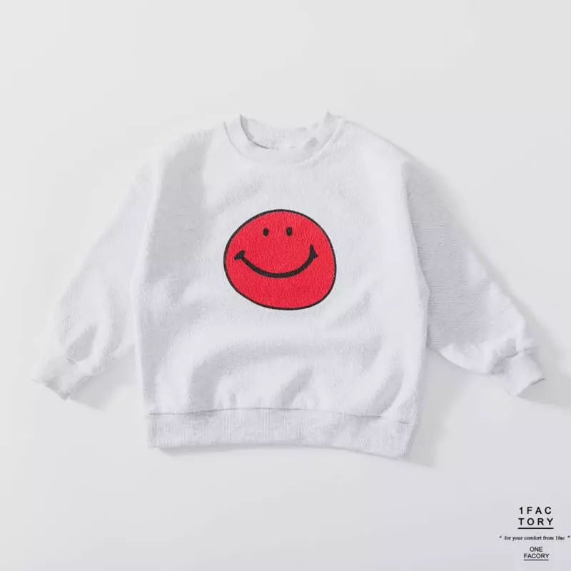 1 Fac - Korean Children Fashion - #toddlerclothing - Red Smile Sweatshirt - 2