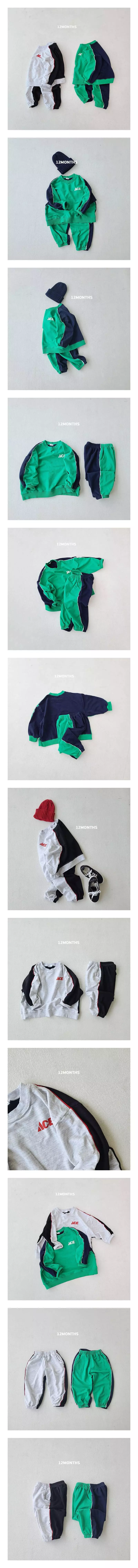 12 Month - Korean Children Fashion - #kidsshorts - Ace Top Bottom Set