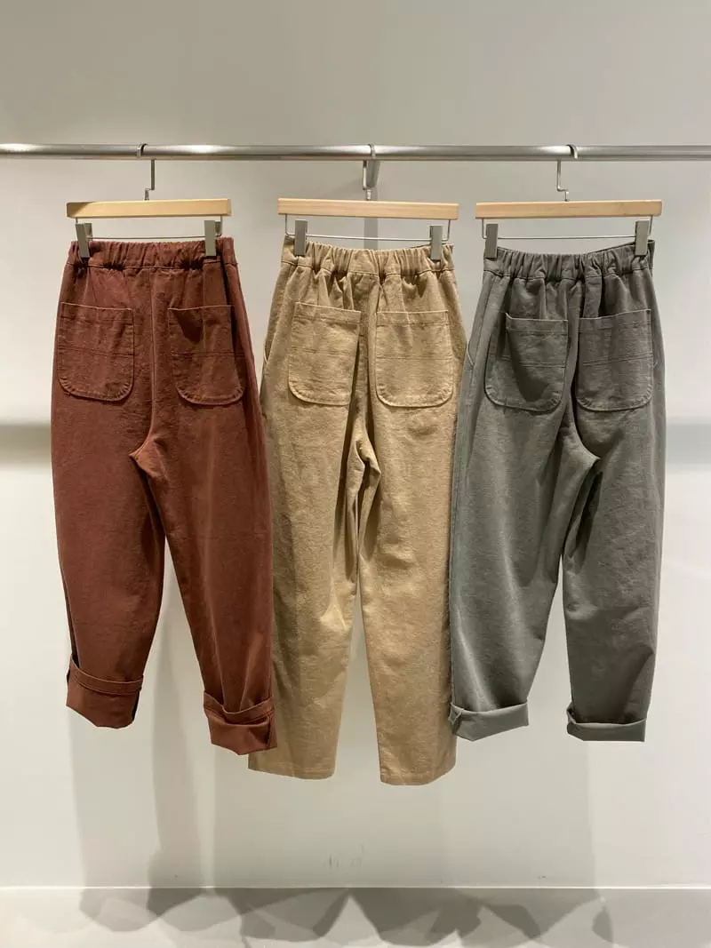 1968 - Korean Women Fashion - #momslook - Twill Banding Pants