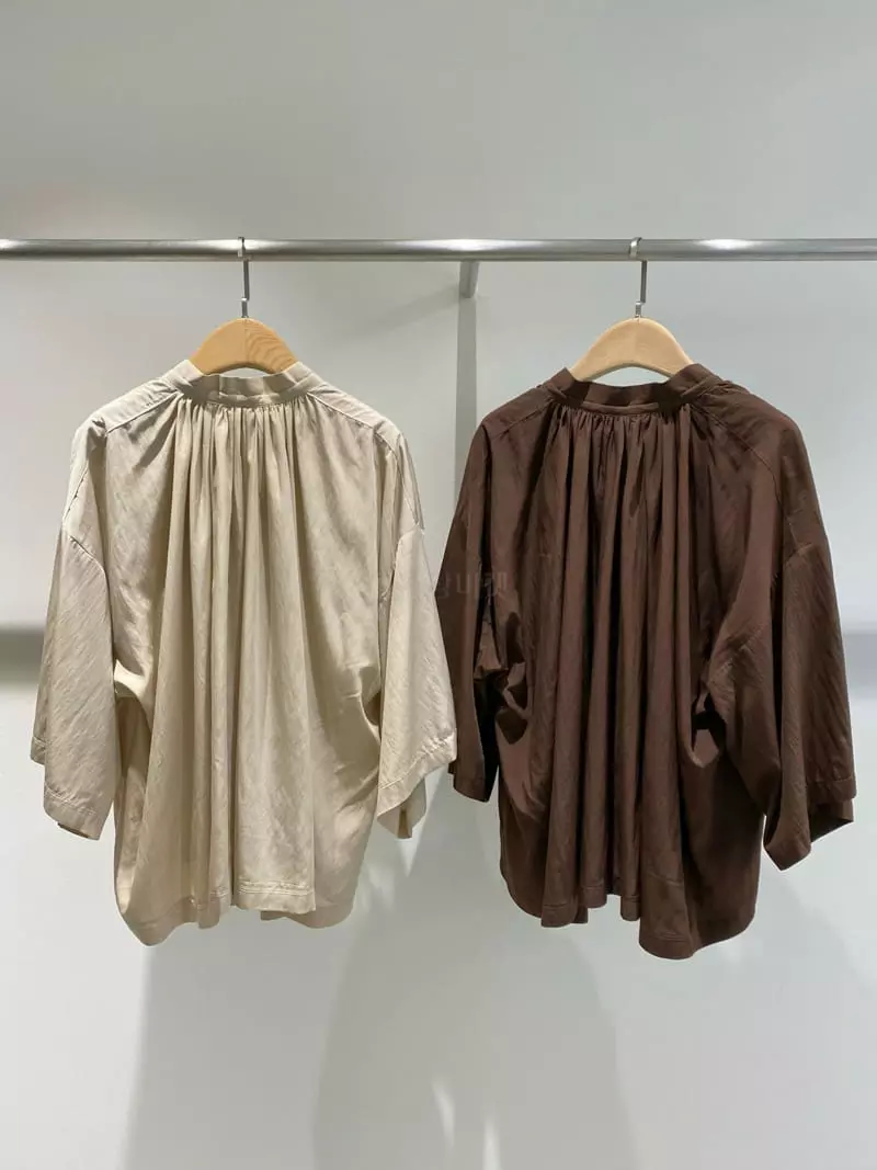 1968 - Korean Women Fashion - #momslook - Round Shirring Blouse