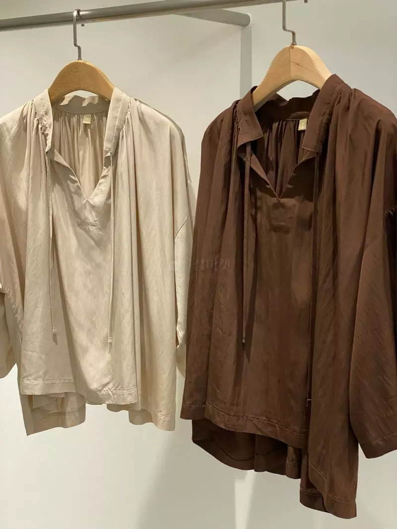 1968 - Korean Women Fashion - #momslook - Round Shirring Blouse - 3