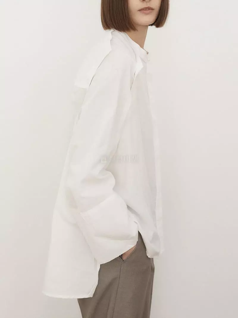 1968 - Korean Women Fashion - #womensfashion - Round Slit Shirt