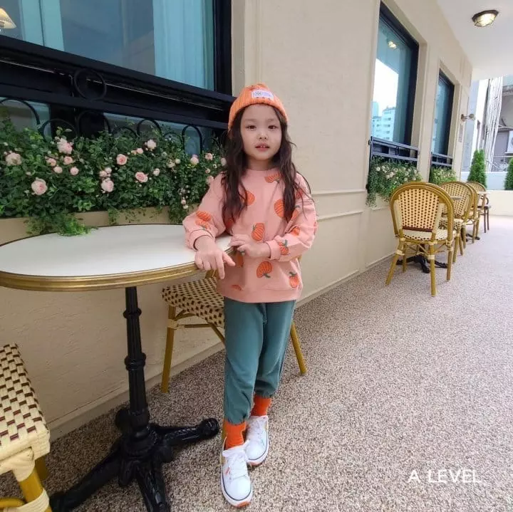 A Level - Korean Children Fashion - #Kfashion4kids - Pumpkin Top Bottom Set