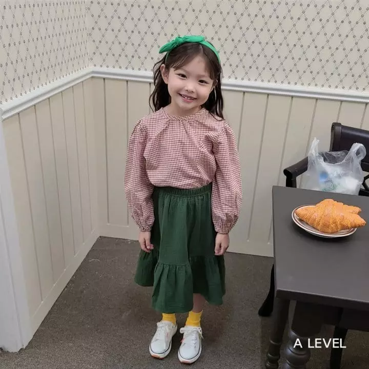 A Level - Korean Children Fashion - #Kfashion4kids - Check Blouse - 2