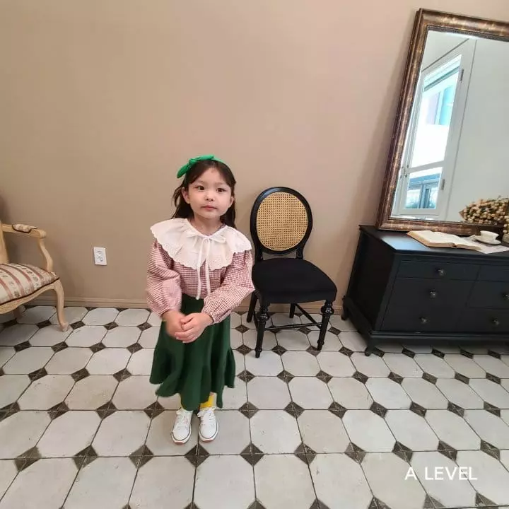 A Level - Korean Children Fashion - #childofig - Check Blouse - 7