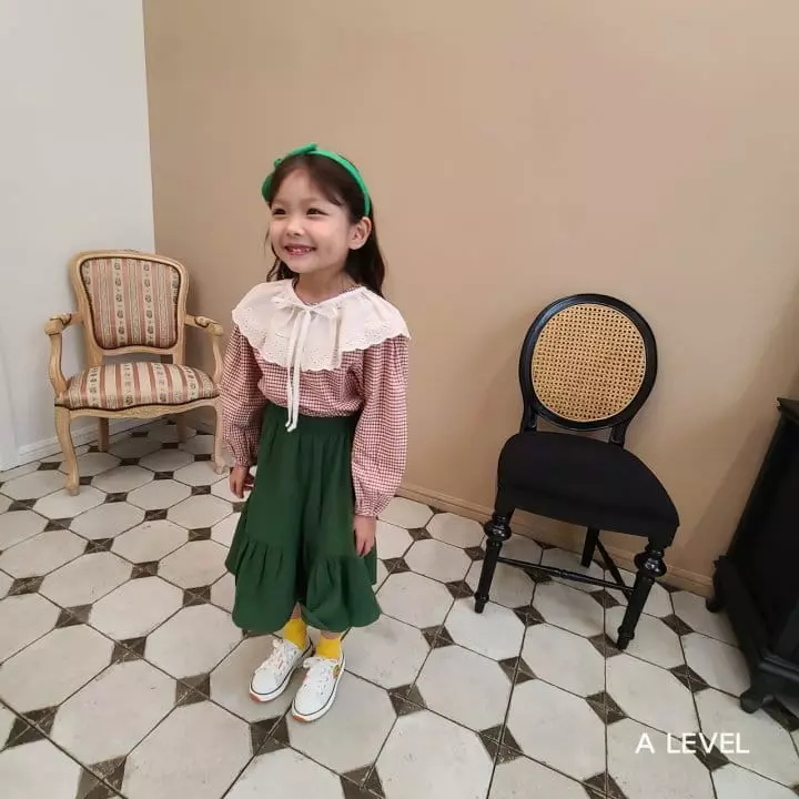 A Level - Korean Children Fashion - #childofig - Check Blouse - 8