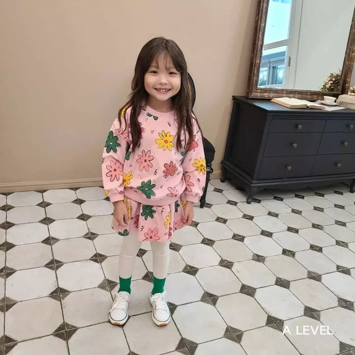 A Level - Korean Children Fashion - #childrensboutique - Pattern Skirt Top Bottom Set - 9