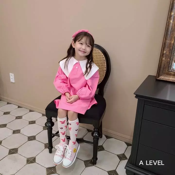 A Level - Korean Children Fashion - #childrensboutique - Big Collar One-piece - 2