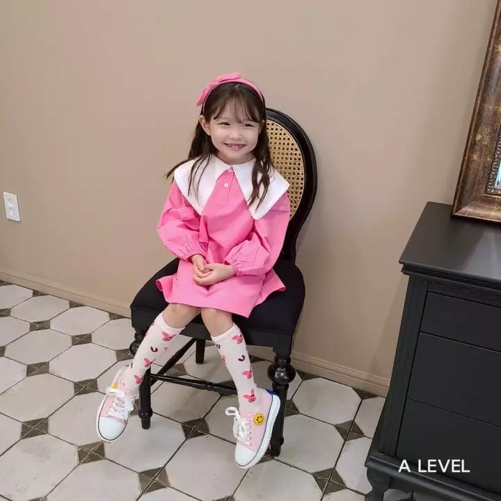 A Level - Korean Children Fashion - #designkidswear - Big Collar One-piece - 3