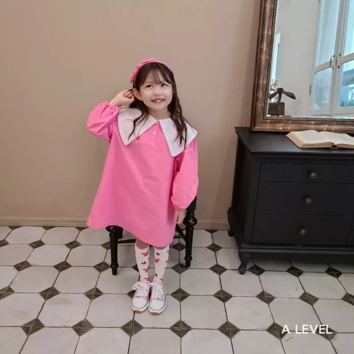 A Level - Korean Children Fashion - #designkidswear - Big Collar One-piece - 4