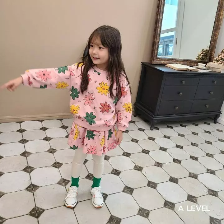 A Level - Korean Children Fashion - #fashionkids - Pattern Skirt Top Bottom Set - 12