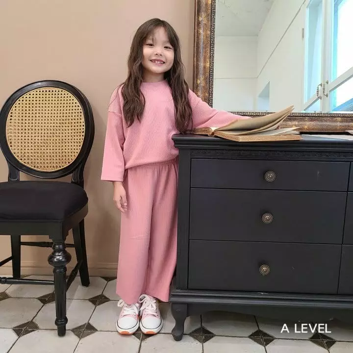 A Level - Korean Children Fashion - #fashionkids - Wide Knit Top Bottom Set - 6