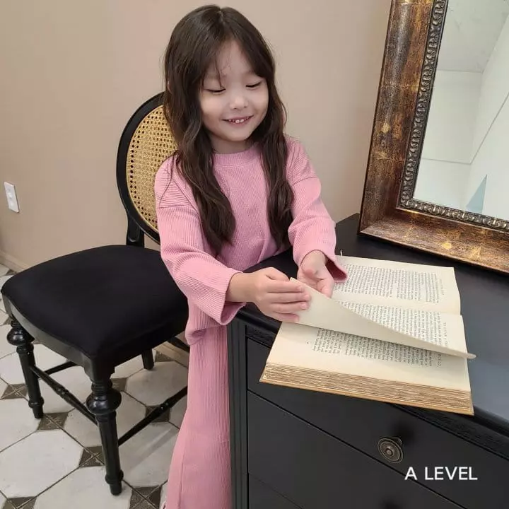 A Level - Korean Children Fashion - #kidsshorts - Wide Knit Top Bottom Set - 7