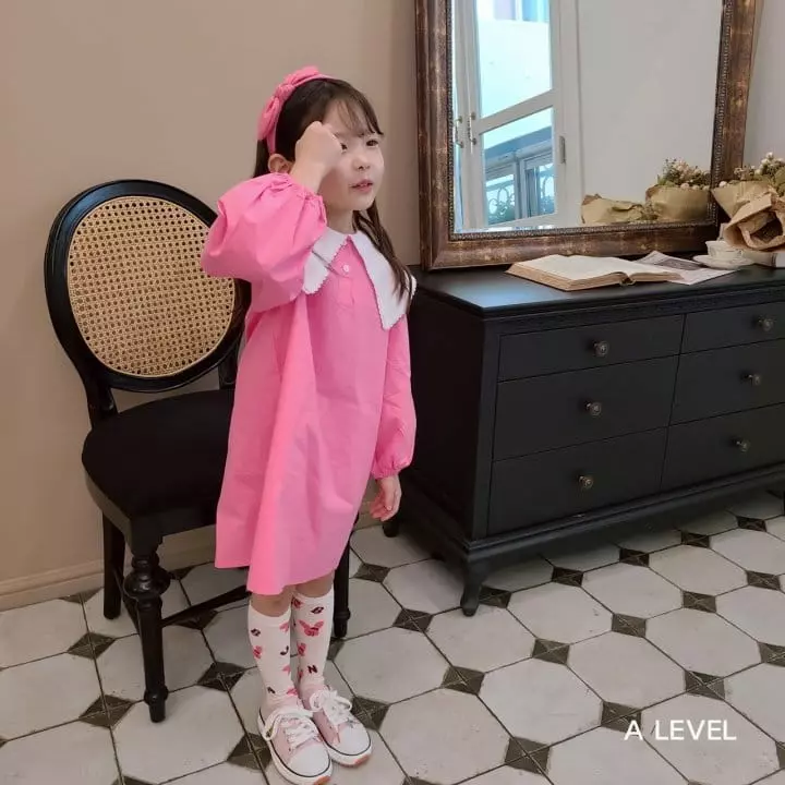 A Level - Korean Children Fashion - #kidsstore - Big Collar One-piece - 7