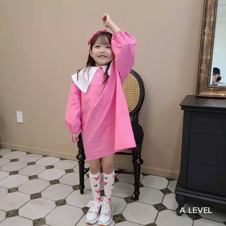 A Level - Korean Children Fashion - #kidzfashiontrend - Big Collar One-piece - 8