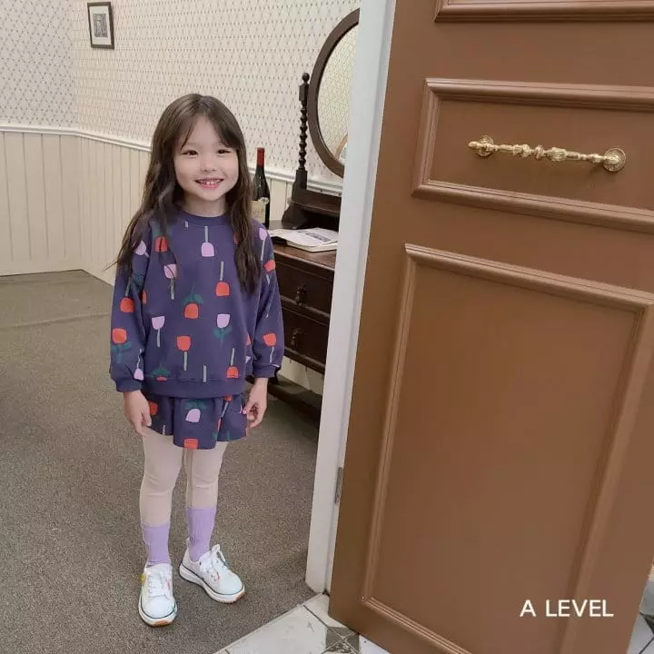 A Level - Korean Children Fashion - #minifashionista - Pattern Skirt Top Bottom Set - 3