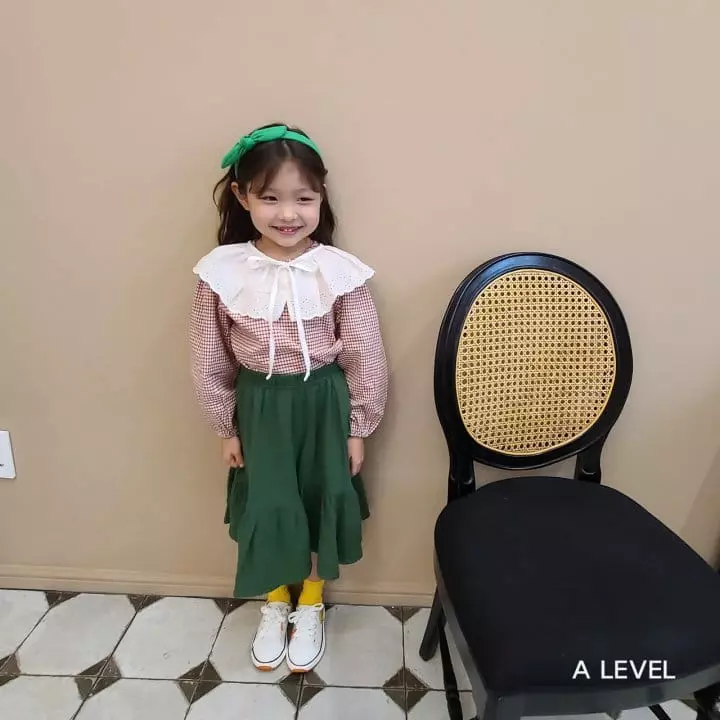 A Level - Korean Children Fashion - #minifashionista - Check Blouse - 5