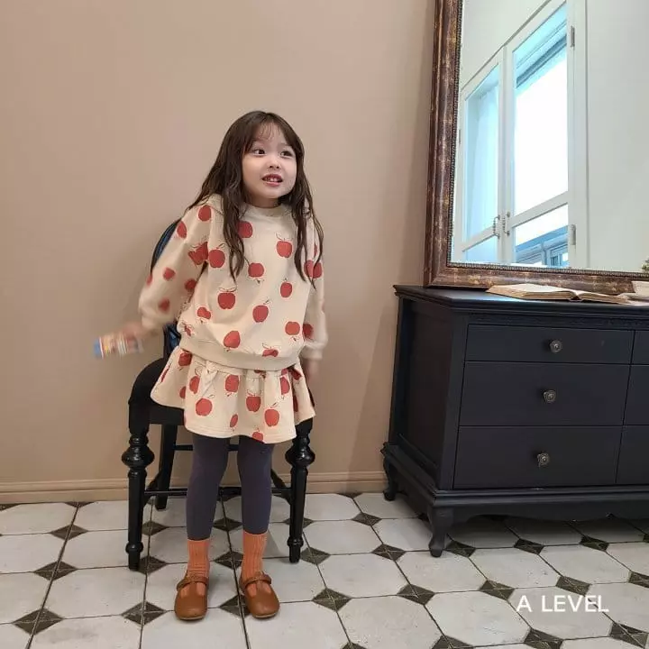 A Level - Korean Children Fashion - #minifashionista - Pattern Skirt Top Bottom Set - 4