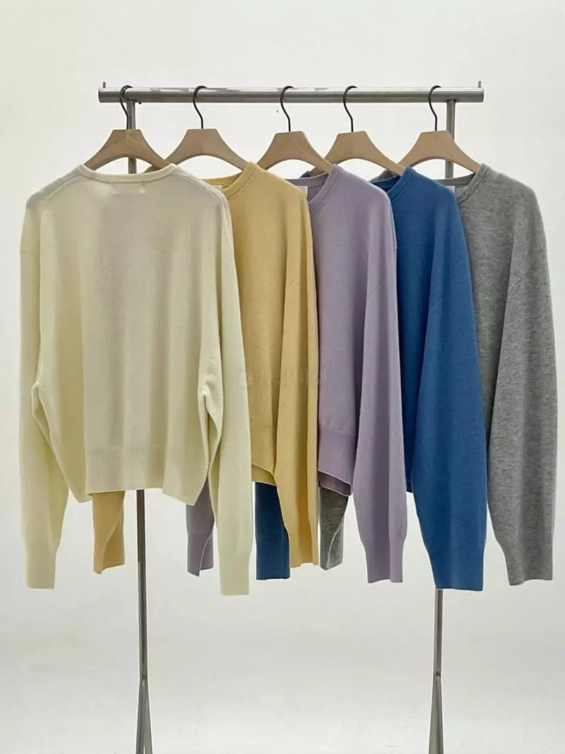A Point - Korean Women Fashion - #momslook - Whole Gament Knit Tee - 6
