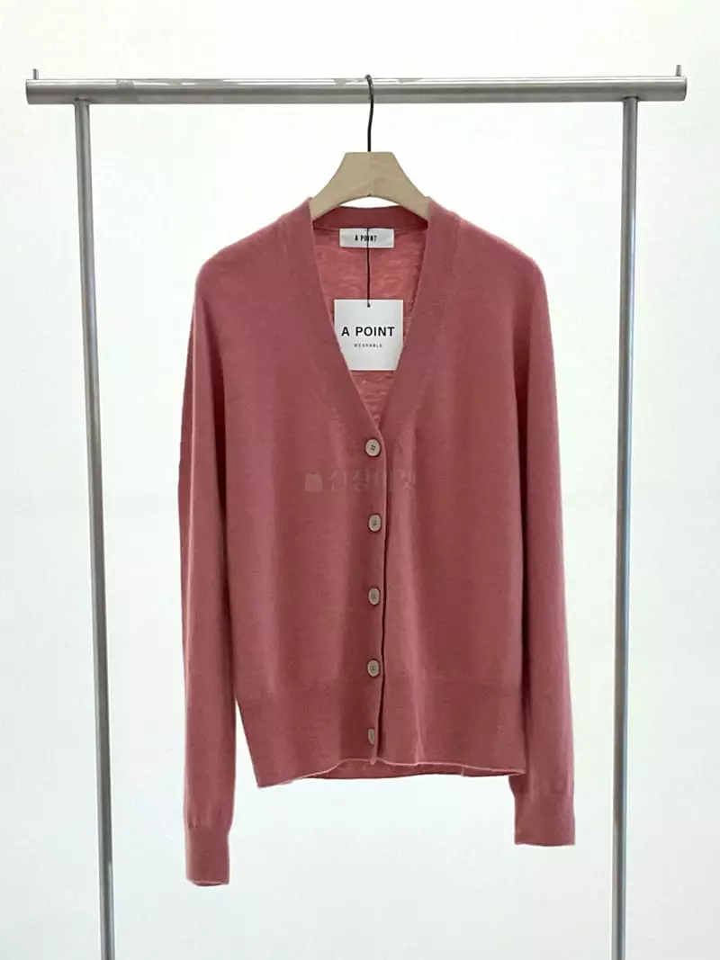 A Point - Korean Women Fashion - #momslook - V Neck Cardigan - 2