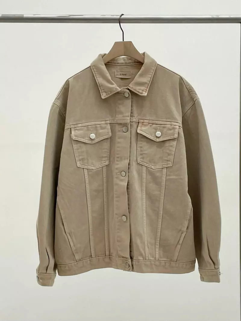 A Point - Korean Women Fashion - #momslook - Dyeing Denim Jacket