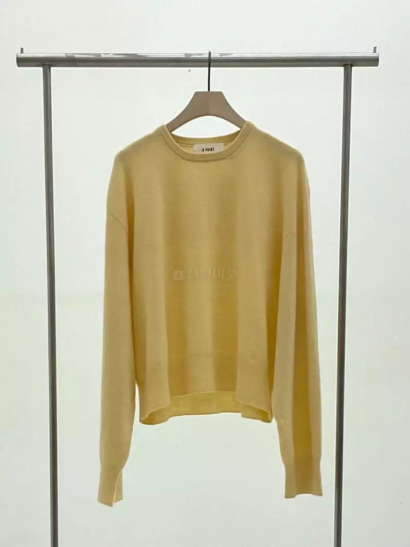 A Point - Korean Women Fashion - #thatsdarling - Whole Gament Knit Tee - 2