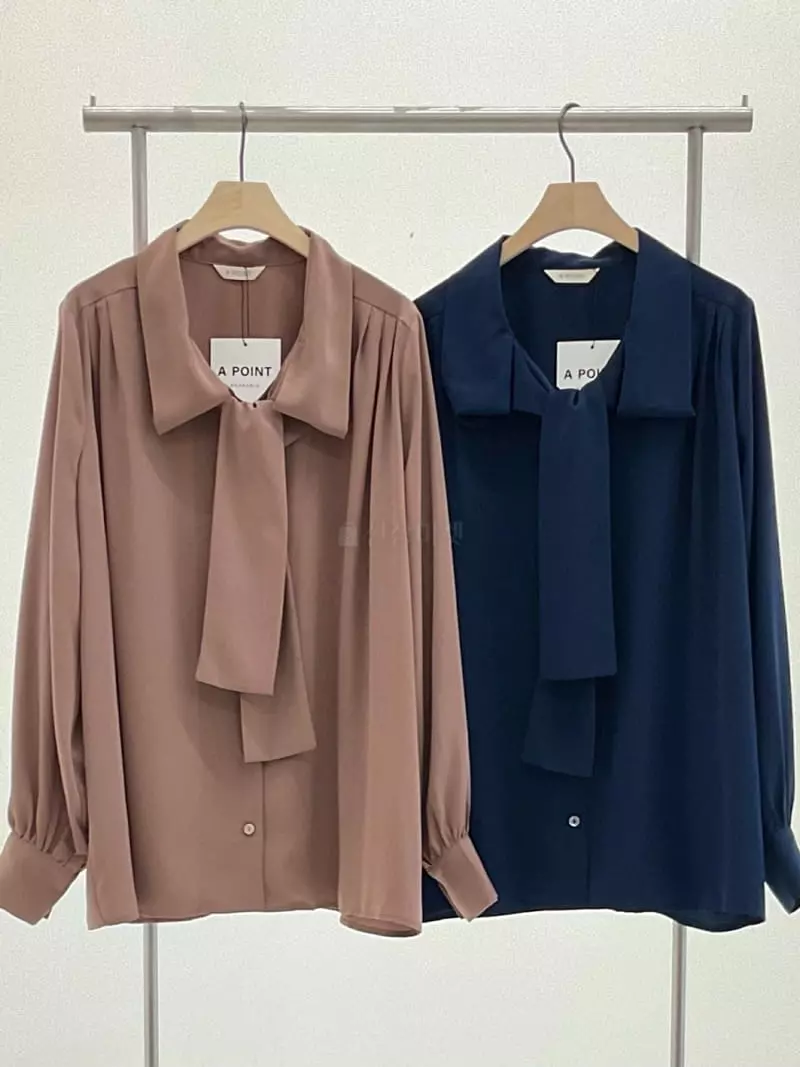 A Point - Korean Women Fashion - #thatsdarling - Ribbon Blouse