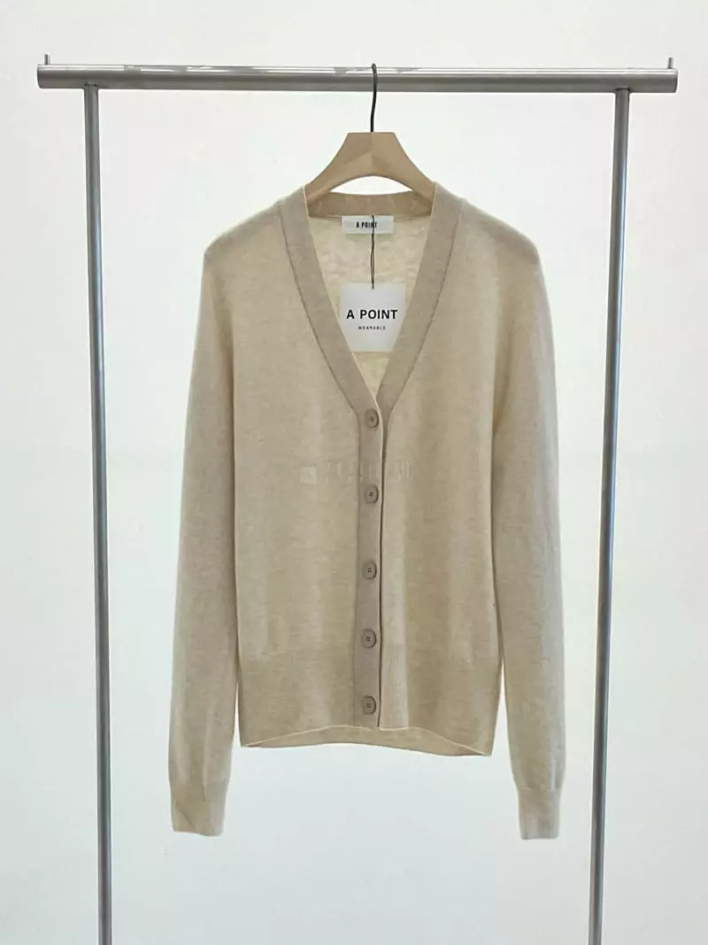 A Point - Korean Women Fashion - #womensfashion - V Neck Cardigan