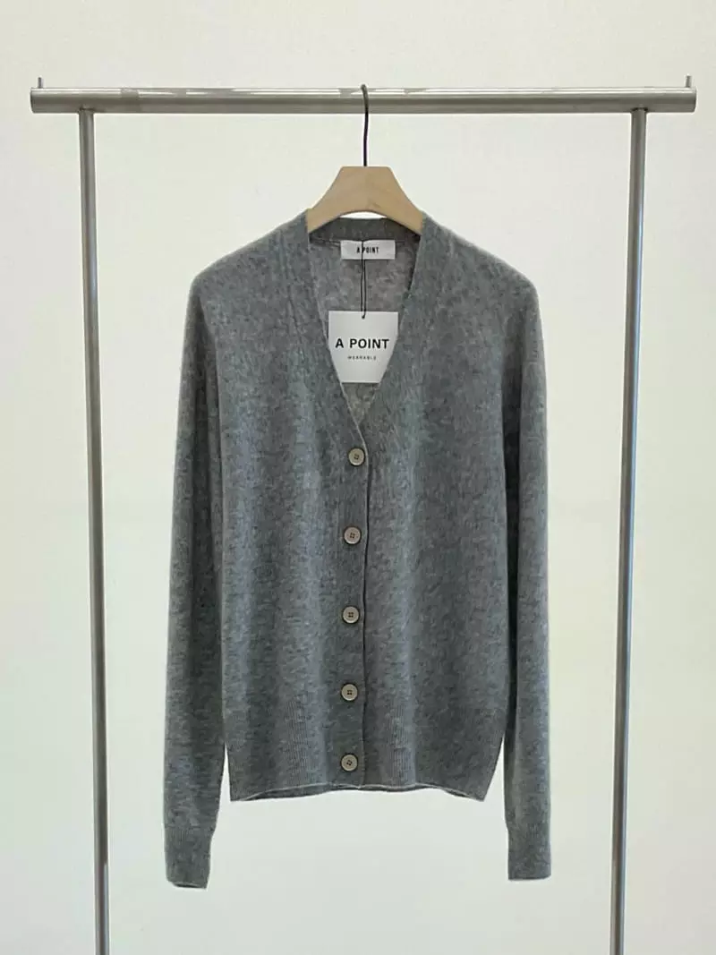 A Point - Korean Women Fashion - #womensfashion - V Neck Cardigan - 5