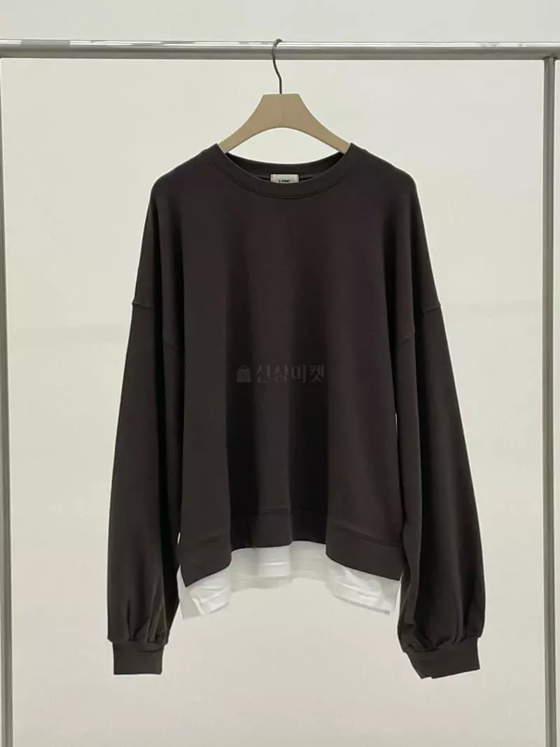 A Point - Korean Women Fashion - #momslook - Maru Layered Sweatshirt - 4
