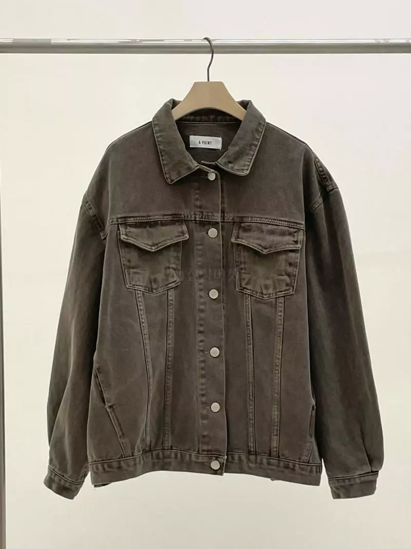 A Point - Korean Women Fashion - #womensfashion - Dyeing Denim Jacket - 2